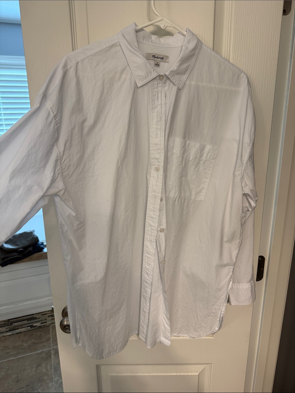 Madewell White Easy Button-Down Shirt